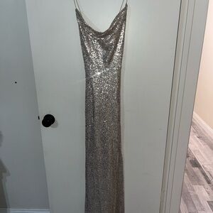 Windsor Sparkling Silver Sequin Dress